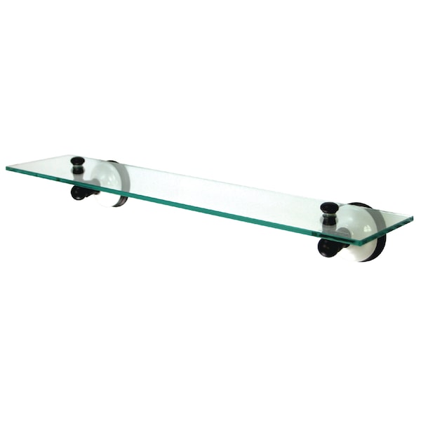 Victorian Cosmetic Glass Shelf, Oil Rubbed Bronze